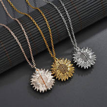 Unique Sunflowe Shape Chain Presents&Necklace For women Stainless Steel Necklaces Statement Bijoux Femme Alloy Necklace SE200017 2024 - buy cheap
