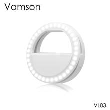 Vamson luz LED para Selfie para iPhone 11 ajuste a la tableta iPad portátil Selfie Clip luz recargable Dimmable Clip anillo luces VL03 2024 - compra barato