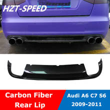 Kit difusor de para-choque traseiro, compatível com audi a6, c6, s6, de fibra de carbono, modelos 2009, 2010, 2011 2024 - compre barato