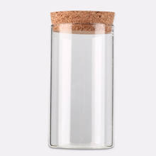 Botella de vidrio transparente y resistente al calor de 350ml con recipiente de almacenamiento para té y hojas de corcho sellado 2024 - compra barato