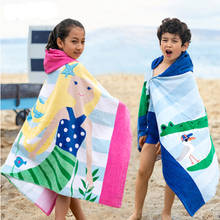 TONGDI 127 x76см детское пляжное банное полотенце из микрофибры, мягкое влажное полотенце для душа, быстросохнущее полотенце для отдыха 2024 - купить недорого