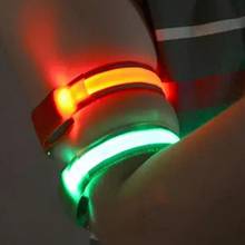 LED Night Riding Running Armband Arm Ring Luminous Double Reflective Strip Wrist Belt Warning Signal Light For Cycling Wristband 2024 - buy cheap