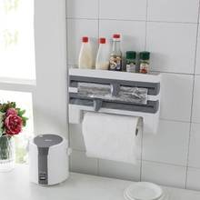 Kitchen Organizer Paper Towel Holder Cling Film Cutting Holder Sauce Bottle Tin Foil Paper Storage Rack Kitchen Shelf 2024 - buy cheap