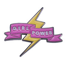 Girl power brooch Be brave and strong female empowerment pin feminism collection 2024 - buy cheap