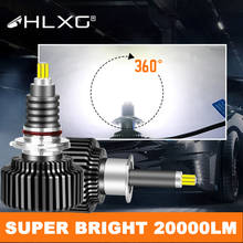 HLXG-faros LED de 6 lados para coche, 20000LM, 360, H1, H7, H8, H9, H11, 9012, HIR2, lámpara de coche, 6000K, blanco, 2 uds. 2024 - compra barato