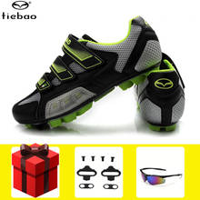 TIEBAO-Zapatillas de Ciclismo antideslizantes para hombre, zapatos atléticos de autobloqueo para bicicleta de montaña, MTB 2024 - compra barato