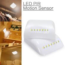 7 LED Induction Night Light Smart PIR Motion Sensor Night Lamp Battery Powered Cabinet Hinge Light For Cupboard Kitchen Drawer 2024 - buy cheap