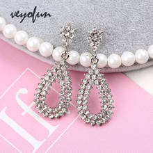 Veyofun Elegant Rhinestone Drop Earrings Trendy Hollow out Dangle Earrings Jewelry for Women 2024 - buy cheap