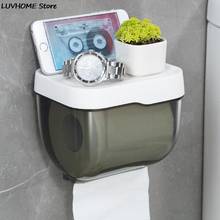 Bathroom Toilet Paper Towel Holder Wall Mount Plastic WC Toilet Paper Holder With Storage Shelf Rack Paper Storage Box 2024 - buy cheap