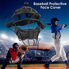 Бейсбольная защита для лица, защитный чехол, маска, шлем с подушкой, регулируемые пряжки, 3 цвета 2024 - купить недорого