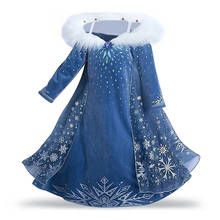 Meninas vestido de princesa crianças natal neve rainha 2 elsa anna traje crianças carnaval festa cosplay roupas peruca corvo luvas 2024 - compre barato