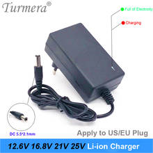 Charger 2A 12.6V 16.8V 21V 25V 18650 Lithium Battery Charger DC5.5*2.1MM for 3S 4S 5S 6S 12V to 25V Screwdriver Battery Pack Use 2024 - buy cheap