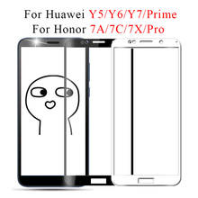 Для Huawei Y5 2019 Защитное стекло для экрана Y7 Y6 Y5 Prime 2018 закаленное защитное стекло Honor 7a 7c Pro 7x 2024 - купить недорого