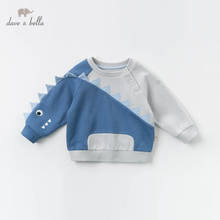 DBX12743 нижнее белье в стиле бренда dave bella/футболка для мальчиков, детский пуловер с длинным рукавом для малышей высокого качества, топы для детей, футболки для девочек 2024 - купить недорого