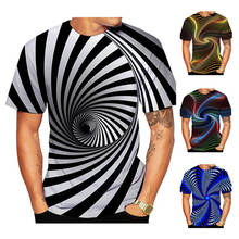 Men Hypnotic 3D Tee Shirt Summer Psychedelic Paisley Printed T-Shirts Short Sleeve Hip Hop Funny Compression Tshirt Streetwear 2024 - buy cheap