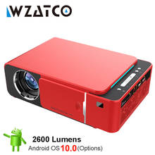 Wzatco t6 android 10 wifi opcional 3000 lúmen 720p hd projetor led portátil hd eu apoio 4k 1080p beamer proyector de teatro em casa 2024 - compre barato