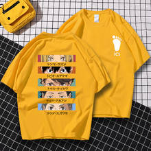 Haikyuu-Camiseta de dibujos animados para hombres, camisa informal de Anime japonés, Tops holgados de algodón, Hip-Hop, Harajuku 2024 - compra barato