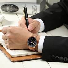 Мужские часы, простые деловые часы из нержавеющей стали, аналоговые кварцевые наручные часы с датой, мужские деловые часы Relogio Masculino reloj hombre Q4 2024 - купить недорого