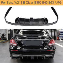 Rear Diffuser For Mercedes Benz W213 E250 E250 E350 E400 E43 E63 AMG 2016 - 2018 Car Rear Bumper Carbon Fiber Diffuser Lip 2024 - buy cheap