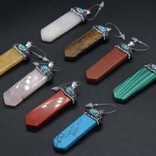 Natural Stone Sword Shape Semi-precious Stones Charm Pendant for Jewelry Making DIY Necklace Bracelet Accessories Size 18x55mm 2024 - buy cheap