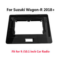 Автомобильный радиоприемник 2 Din, панель приборной панели для Suzuki Wagon-R 2018 +, автомобильная стерео пластиковая панель, лицевая панель 9/10, 1 дюймовая рамка, комплект приборной панели 2024 - купить недорого