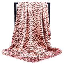Женский шарф из шелка с модным принтом, большой квадратный шарф, летняя накидка, 90*90 см 2024 - купить недорого