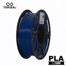 Topzeal filamento para impressora 3d, azul escuro, 1.75mm, 1kg, 0.02 lbs, precisão dimensional mm/-mm, suprimentos de materiais de impressão 3d 2024 - compre barato