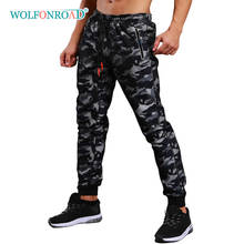 WOLFONROAD Zipper Pockets Men's Taper Camouflage Sport  Jogger Pants Quick Dry Running Pants Sweatpants Gym Fitness Trousers Man 2024 - buy cheap
