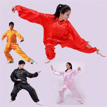Kung Fu Uniform Chinese Traditional Clothing for Women Men Unisex Tai Chi Dance Costume Clan Wushu Hanfu Satin Stage Wing Chun 2024 - buy cheap