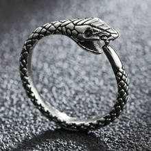 Кольца с животным змеиным узором для мужчин и женщин, Крутое кольцо с регулируемым размером, посеребренное большое ювелирное изделие для вечеринки, подарок 2024 - купить недорого