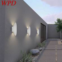 WPD Outdoor Wall lights White Oval Patio Wall Sconce Waterproof Modern Home Decorative For Porch Balcony Courtyard Villa 2024 - compra barato