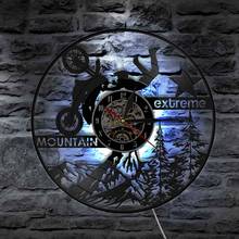 Mountain Extreme Laser Etched Wall Clock Motorcycles Motorbike Lamp Motocross Wall Clocks Modern Design Timepiece reloj pared 2024 - buy cheap