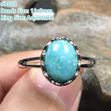 Top Natural Turquoise Ring Jewelry For Woman Lady Men Healing Love Gift Crystal Beads Silver Stone Gemston Adjustable Ring AAAAA 2024 - buy cheap