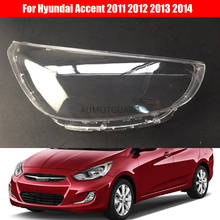 Lente de farol de carro para hyundai accent 2011 2012 2013 2014, capa de substituição para farol de carro 2024 - compre barato