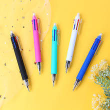Caneta esferográfica multicolor 6 em 1, caneta esferográfica que inclui 5 cores, 1 lápis automático, caneta para marcação e escritório, material escolar 2024 - compre barato