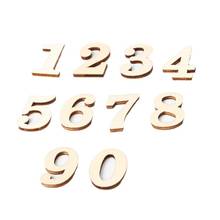 10Pcs/Set 0-9 Numbers Wooden Adhesive DIY Crafts Scrapbooking Embellishments for birthday, wedding and Christmas 2024 - buy cheap