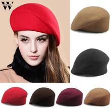 Wool Beret Female Winter Hats For Women Flat Cap Knit 100% Cashmere Hats Lady Girl Berets Hat Female Bone Tocas Painter Hat Au30 2024 - buy cheap