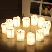 2 pieces Flameless LED Electric Not Flickering Tea Light Candles Warm White Light For Wedding Christmas Decoration Black Wick 2024 - buy cheap