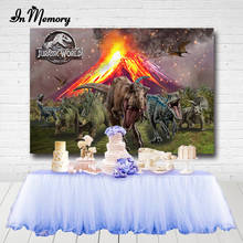 InMemory Volcano Eruption Jurassic Dinosaur Party Backdrop Children Happy Birthday Party Photgraphy Backgrounds Custom Banner 2024 - buy cheap