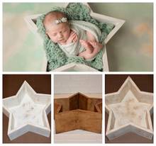 Newborn Photography Props Mini Baby Wooden Bed Baby Shoot Container Five-pointed Star Bed Photo Studio Posing Prop Creative Prop 2024 - buy cheap