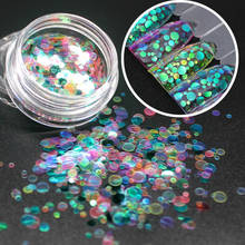 Diamantes de imitación redondos y brillantes para uñas, piedras de imitación irregulares de Color AB, para manicura, decoraciones artísticas 2024 - compra barato