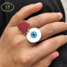 F.J4Z New Fashion Finger Ring for Women Enamel Funny Eye Heart Ladies Rings Jewelry Gifts anillos de mujeres Dropship 2024 - buy cheap