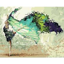 RUOPOTY Frame DIY Painting By Numbers Abstract Dancer Figure Painting Acrylic HandPainted For Home Decor Wall Art Picture 2024 - buy cheap