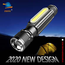 Zhiyu-lanterna led portátil com 3 modos de iluminação, bateria embutida, carregamento usb, com zoom, à prova d'água 2024 - compre barato