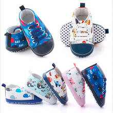 Весенне-Осенняя детская обувь; Кроссовки; Мягкая подошва; Повседневная обувь для начинающих ходить; Нескользящая Спортивная парусиновая обувь для новорожденных мальчиков и девочек 2024 - купить недорого