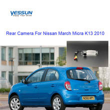 Yessun câmera da placa de licença do carro para nissan march micra k13 2010 câmera visão traseira do carro assistência estacionamento 2024 - compre barato