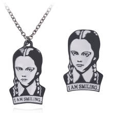Adams family necklace I am Smiling Pendant necklace figure Girl necklace Unisex men and women jewelry Accessories Punk Fun Gift 2024 - buy cheap
