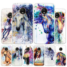 Oil Painting Cute Horse Phone Case For Motorola Moto G9 Play G8 Plus G7 Power G6 G5 E6 E5 + One Macro Action Fusion Cover Coque 2024 - buy cheap