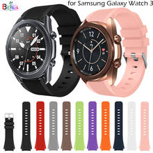 Ремешок сменный для Samsung Galaxy Watch 3 45 мм 41 мм, силиконовый спортивный браслет для смарт-часов, аксессуары, 22 мм 20 мм 2024 - купить недорого