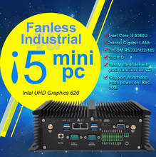Mini PC Sin ventilador, ordenador resistente i5 8250U Quad Core 2 x DDR4 dual nuc Windows 10 Linux, ordenador Industrial COM HDMI VGA Thin Client 2024 - compra barato